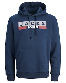 Jack & Jones Logo Sweat Hoody Navy Blazer
